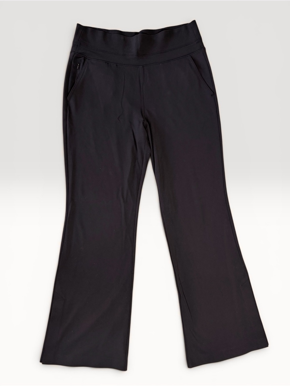 Athleta Venice High Rise Wide Leg Flare Pants Black Medium 32” Inseam